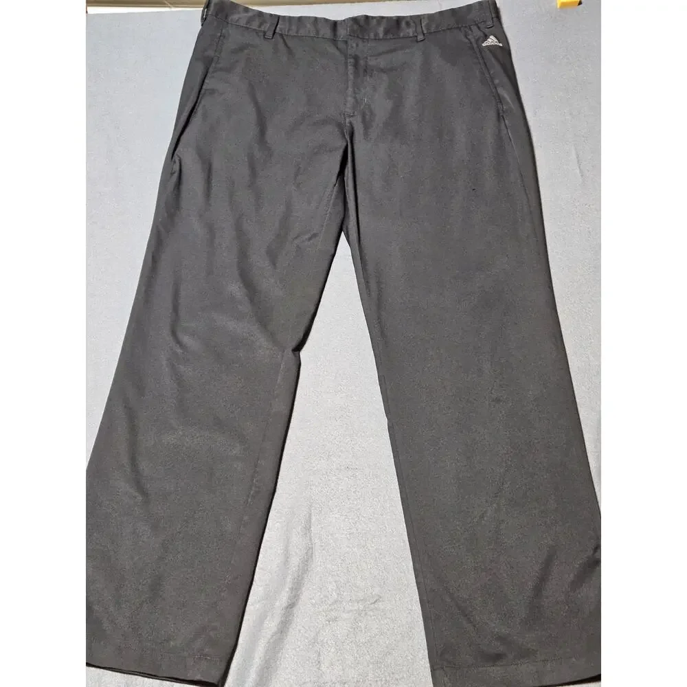 Adidas Golf Pants Men's 38x32 Black Climalite Straight Lightweight